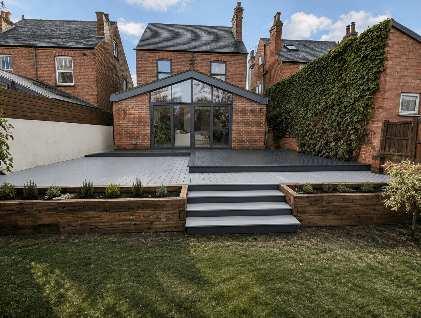 Decking design and outdoor seating area