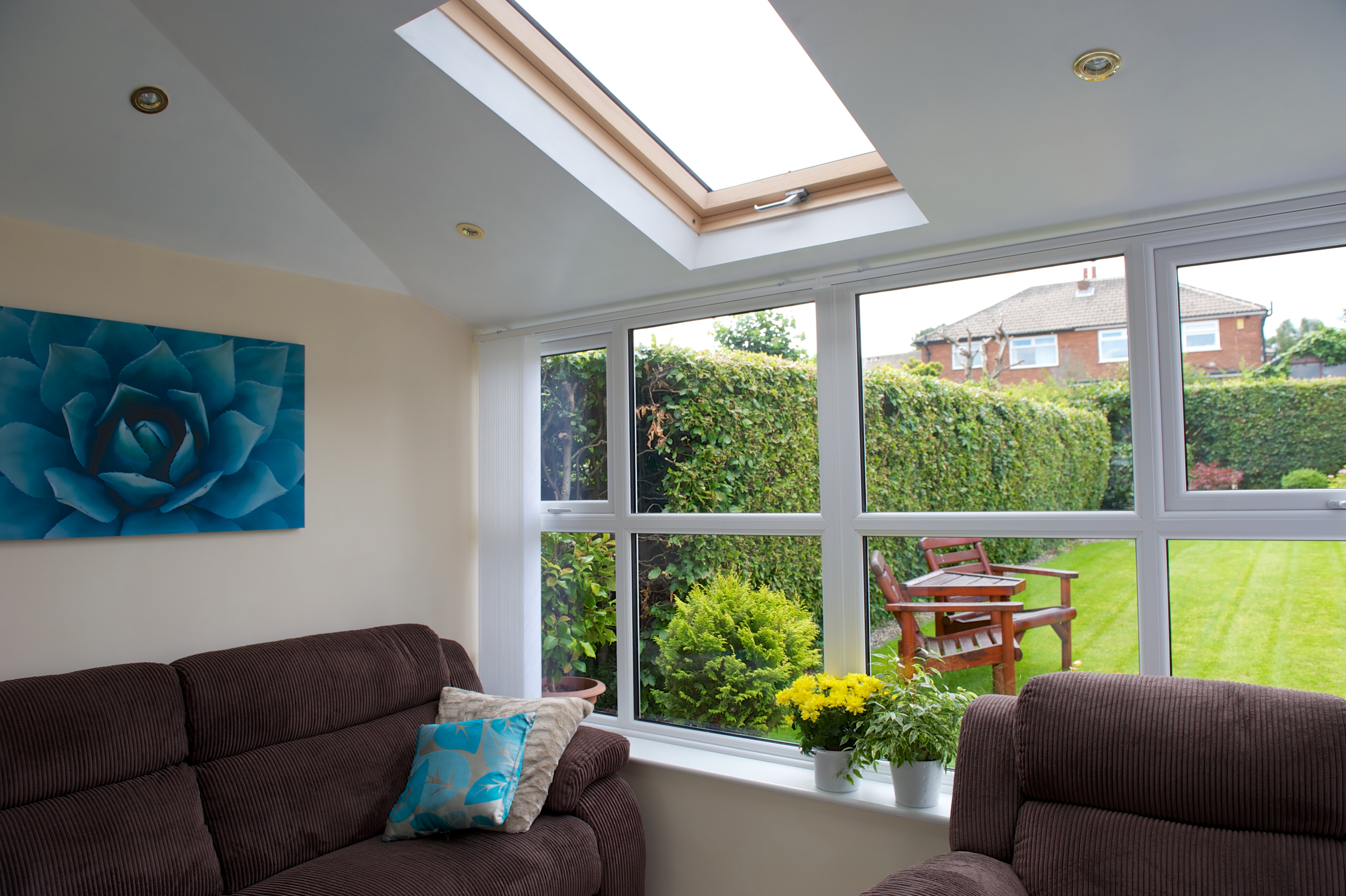Conservatory glazing and roof detail